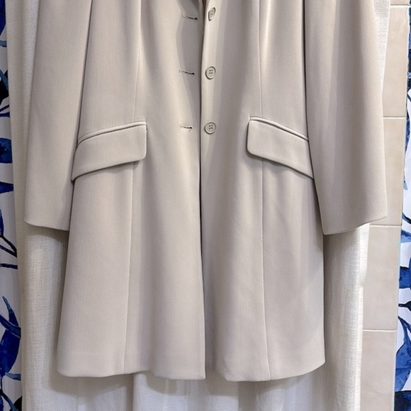 Women’s Jackie Jon New York Cream Colored Polyester Blend Jacket Blazer Size 12 - Picture 4 of 10